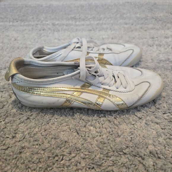 Onitsuka Tiger HL202  Mexico 66 White/Gold  US 7 Eu 38 Women's - Picture 1 of 10